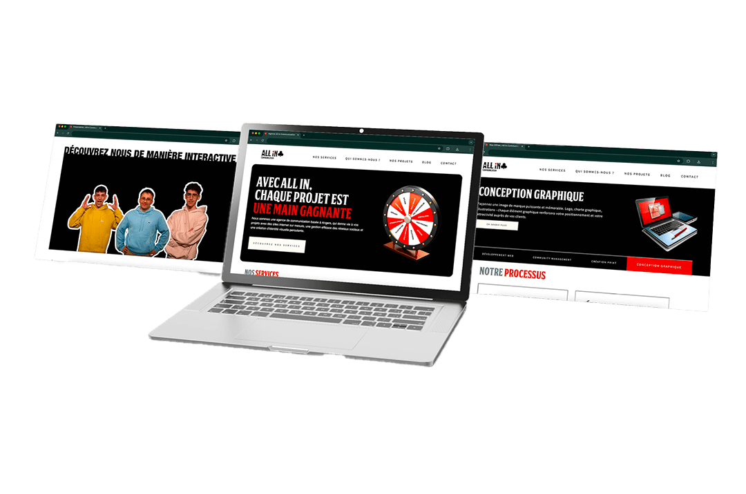 mockup d'un site web